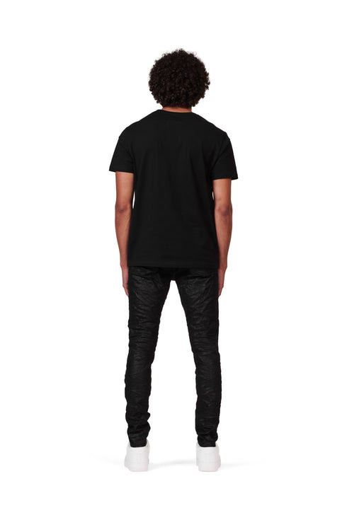 PURPLE BRAND P001 Black Lustre Snake Print Mens Apparel